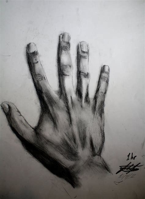 Charcoal Drawing of My Hand by JoshFJames on deviantART | Charcoal art ...