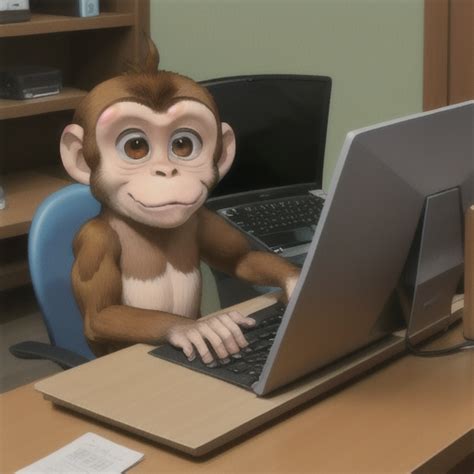 monkey typing on keyboard Blank Template - Imgflip