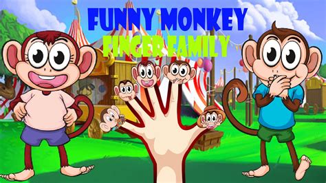 [ FUNNY MONKEY FINGER FAMILY ] Nursery clhildren rhymes | Monkey rhymes | Monkeys funny, Funny ...