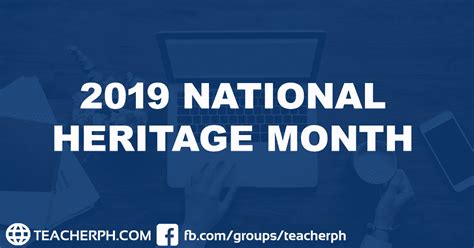 2019 National Heritage Month Theme & Activities - TeacherPH