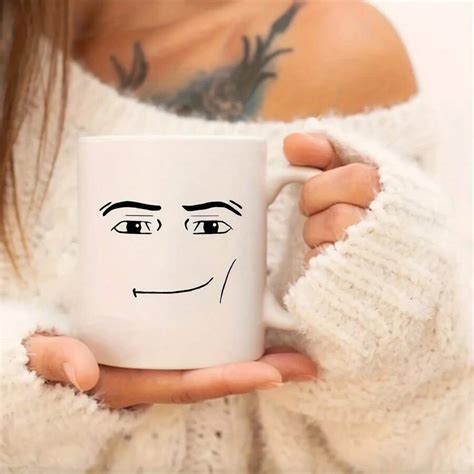 1pc Creative Ceramic Coffee Mug With Male Facial Expression Design For ...