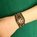 Leather With Crystals Cuff Vintage Jewelry Bracelet Boho - Etsy