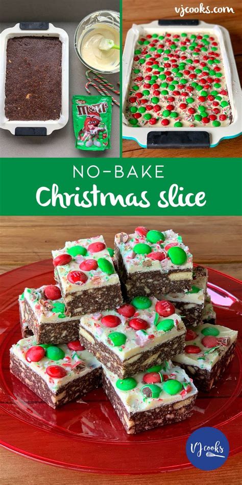 no-bake christmas slice Christmas Cooking, Christmas Food, Christmas Biscuits, Christmas ...
