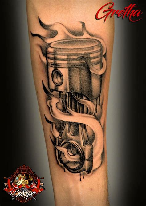 Piston Tattoo Design