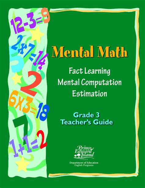 Mental Math Grade 3 Teachers Guide