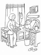 Hospital coloring pages sketch template