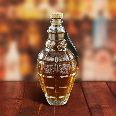 Hand Grenade Glass Whiskey Decanter | Whiskey decanter, Glass whiskey decanter, Whiskey