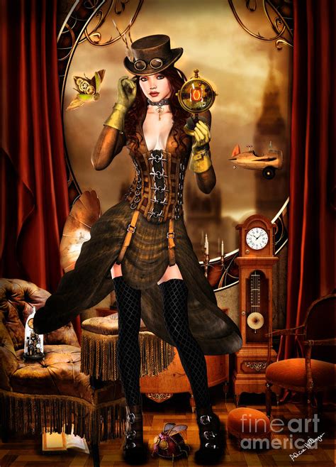 Steampunk Girl Digital Art by Alicia Hollinger