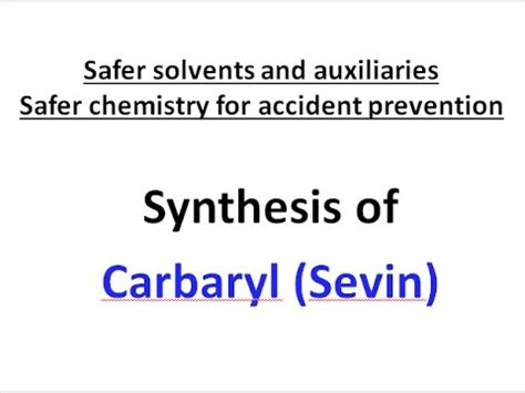 Synthesis of Carbaryl (Bhopal Gas Tragedy) - YouTube