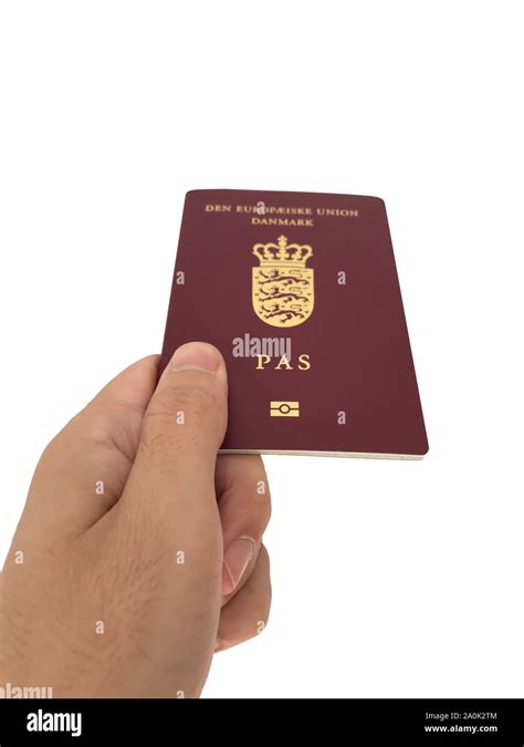 Danish passport on the white background Stock Photo - Alamy