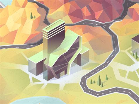 Low Poly Vector Map Illustration - Details by Gertruda Fon Narcco on Dribbble