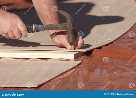 Hammering in a nail stock photo. Image of builder, tradesman - 392750