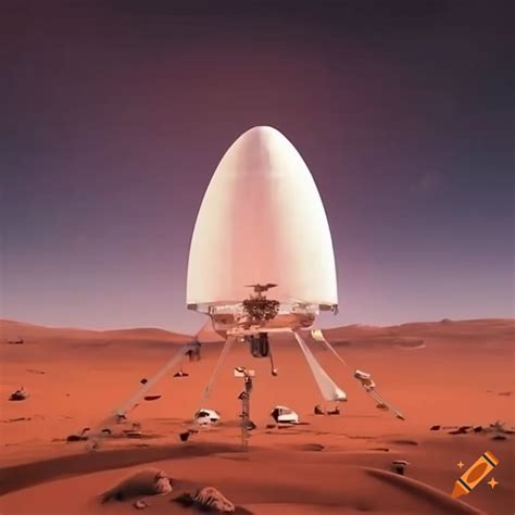 Illustration of spacex colony on mars on Craiyon