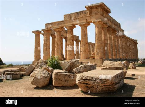 Italy, Europe, Sicily, Selinunte, temple, Hera, Hera temple, Greek ...