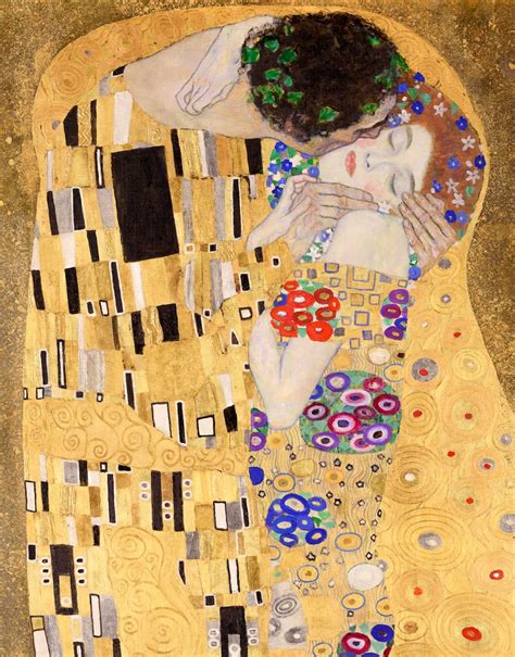 Gustav Klimt The Kiss Cropped 1907 HD Canvas Print or Art | Etsy