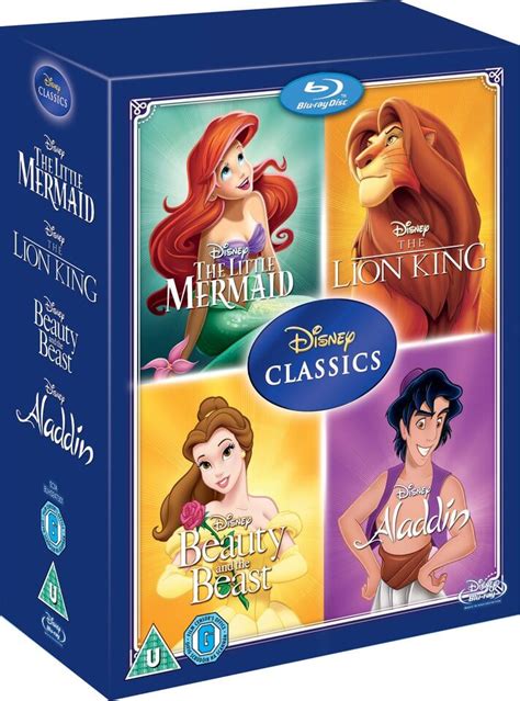 Disney Classics Timeless Classics 4 BD Set 3 Little Mermaid, Beauty ...