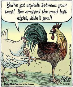 Why did he cross the road? hmmm.... Memes Humor, Chicken Treats