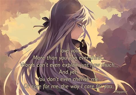 Pin by Hayame on Quotes with Anime Pictures | Anime quotes, Anime, I care