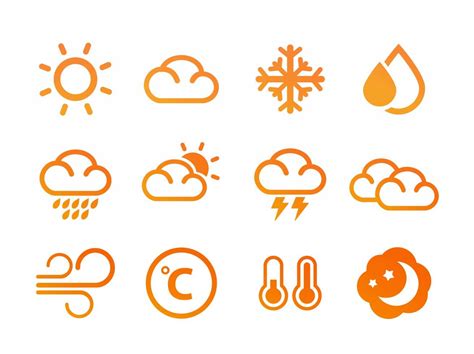 Weather Forecast Flat Icon Vector Art & Graphics | freevector.com