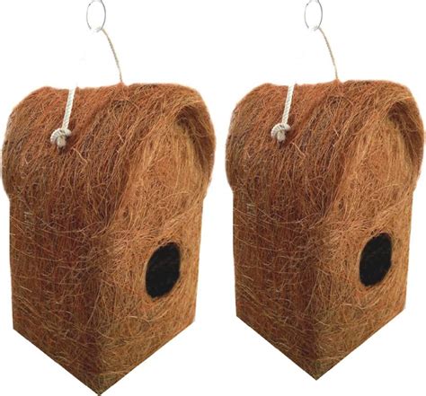 Comfort Organic Coco COIR BIrd House Purely Hand made set of 2 Bird ...