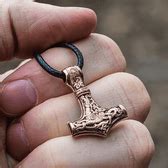 Thor's Hammer Mjolnir from Mammen Village Small Bronze Pendant | Handmade | Viking Jewellery ...