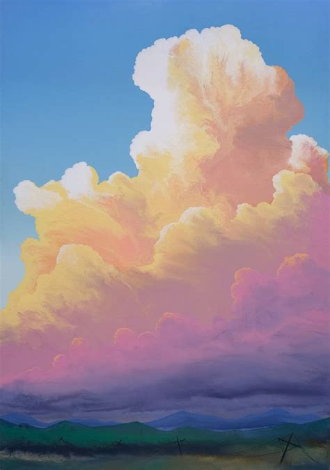 Sunset clouds Painting by Roque Reyes | Saatchi Art