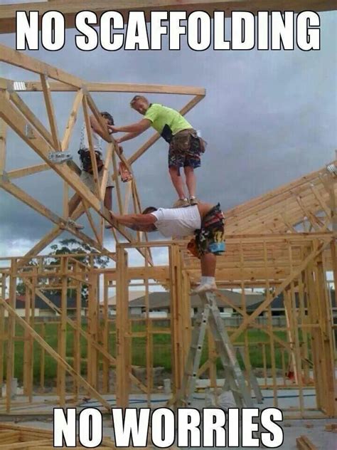 Typical domestic construction safety. | Construction humor, Funny ...