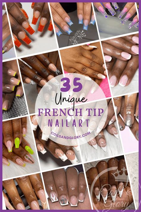 35 French Tip Nail Art on Black Women of All Skin Tones - Coils and Glory