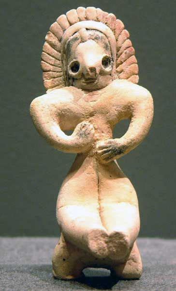 Indus Valley Civilization Terracotta fertility Goddess. pakistan/Western India. 3500-2500 BC. H ...