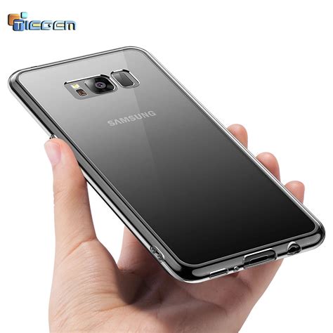 Tiegem luxury shockproof Transparent clear case for Samsung Galaxy S8 cases thin soft TPU case ...