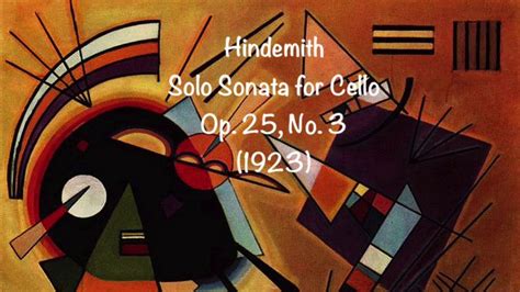 Paul Hindemith - Sonata for Solo Cello, Op. 25 No. 3 (1923) - YouTube