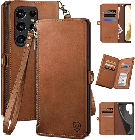 Amazon.com: XcaseBar for Samsung Galaxy S22 Ultra Wallet case with ...