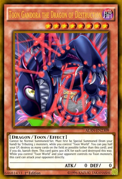 Toon Gandora the Dragon of Destruction by AlanMac95 | Yugioh dragon cards, Custom yugioh cards ...