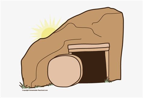 Empty Tomb With Bible Clipart