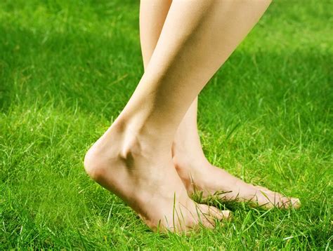 Can walking barefoot on grass improve your health?