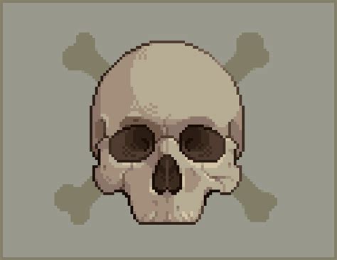 A pixel art spinning skull animation I made : r/animation