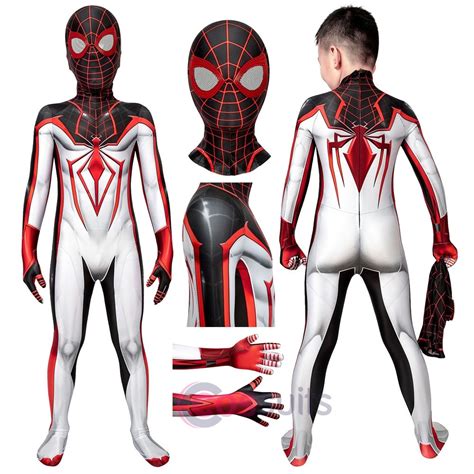 Kids PS5 Spider-Man: Miles Morales T.R.A.C.K Jumpsuit Cosplay Costume ...