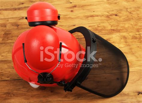 Chainsaw Helmet With Mesh Visor And Hearing Protection Stock Photo | Royalty-Free | FreeImages