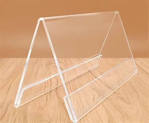 Clear Transparent Acrylic Name Plate Holder, For Office, 6 X 2 Inch at Rs 25/piece in Mumbai