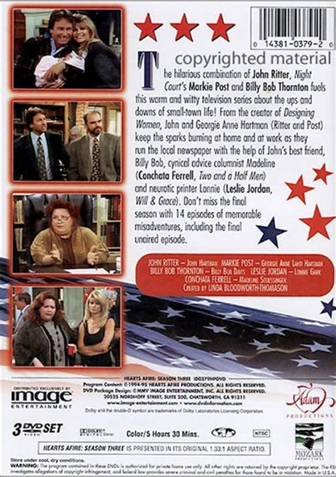 Hearts Afire: Season 3 (DVD 1994) | DVD Empire