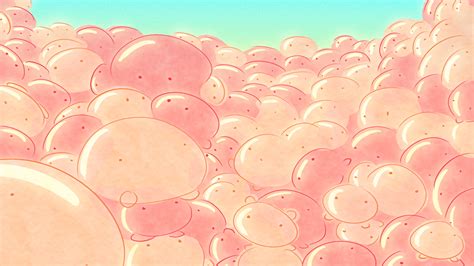 Pink cartoon characters, bubbles, Poring HD wallpaper | Wallpaper Flare