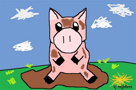 Pig in Mud by ratgirl4eva on DeviantArt