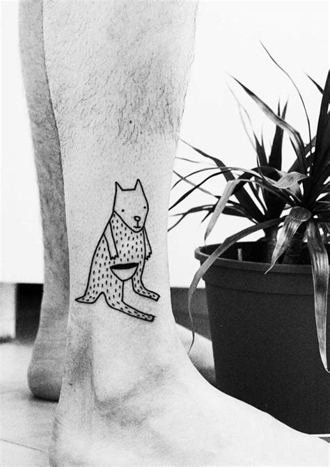 Cute kangaroo tattoo - Tattoogrid.net