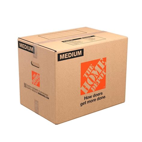 The Home Depot 21 in. L x 15 in. W x 16 in. D Medium Moving Box with ...