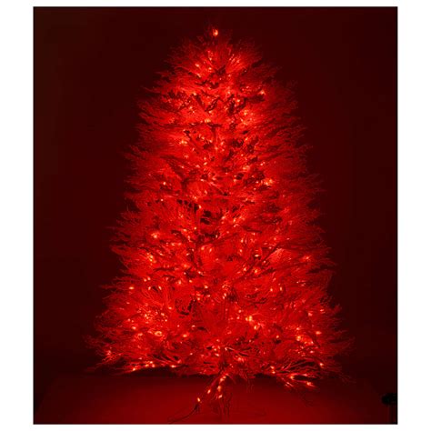 Albero di Natale innevato bianco 270 cm cm luci rosse led 700 Winter ...