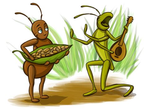 Grasshopper and the Ant by Adelya Tumasyeva at Coroflot.com