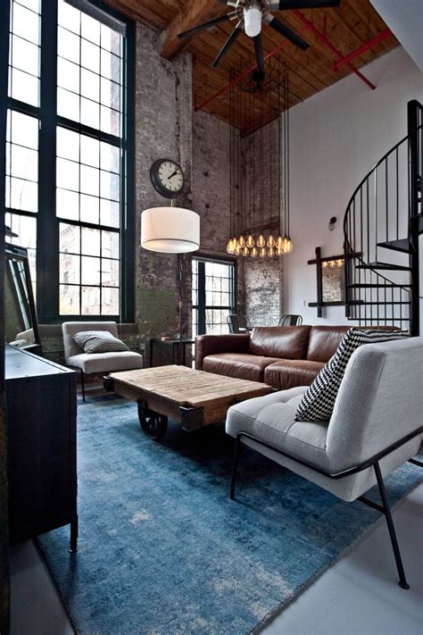 10 Contemporary Industrial Living Room Design Ideas For Your Home | Industrial style living room ...