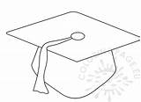 Graduation Cap Coloring Page Printable sketch template