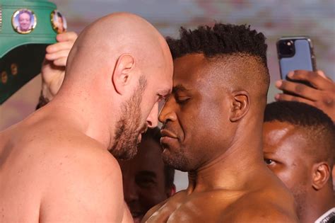 Photos: Tyson Fury vs. Francis Ngannou weigh-ins