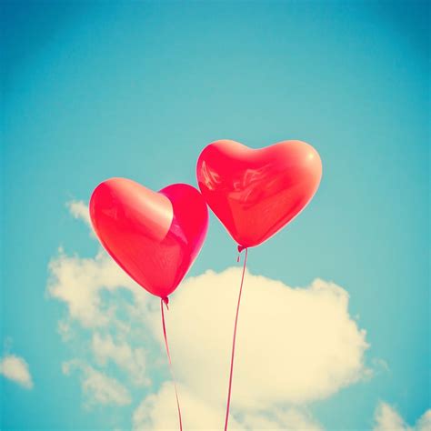 two, red, heart balloons, balloon, heart, love, romantic, happy | Piqsels